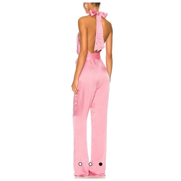 Carlita Jumpsuit (Flawed) in Rosebloom Pink Lovers and Friends Small NWOT - Picture 3 of 9